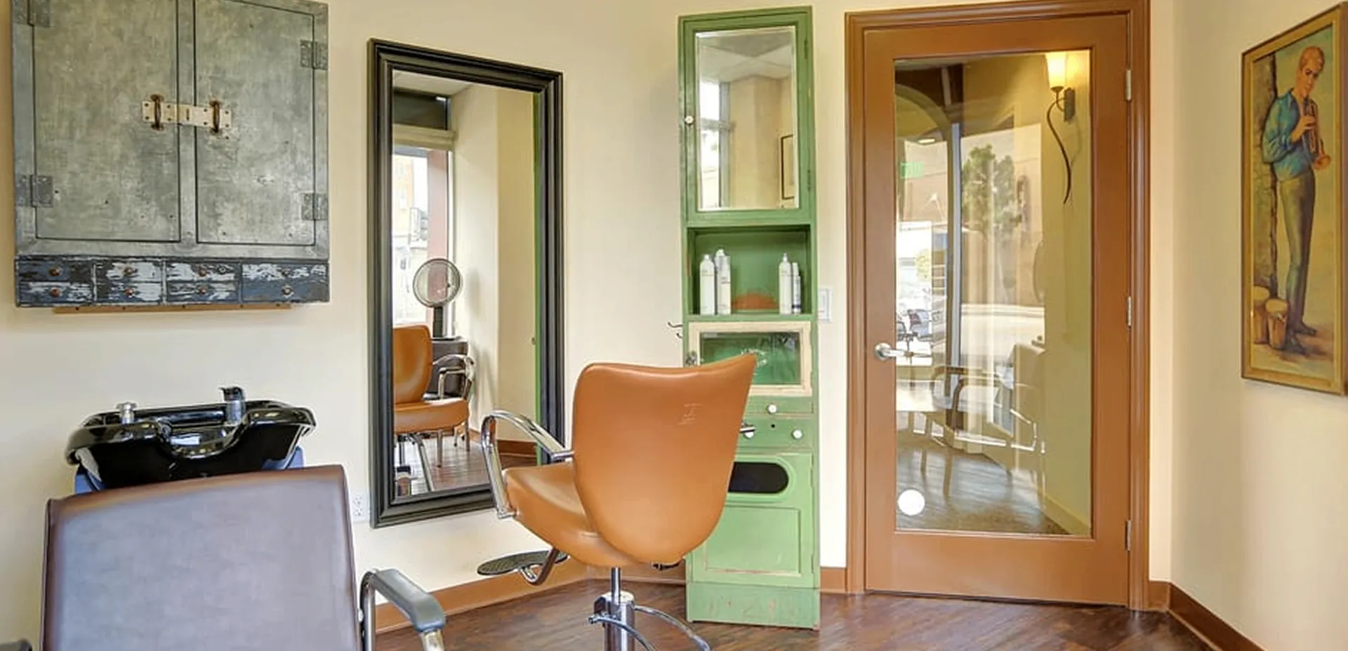 Interior of Jonathan Brown Hair's private Santa Monica studio.